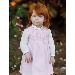 Pink Pinafore D09169 & Blouse Set D09165
